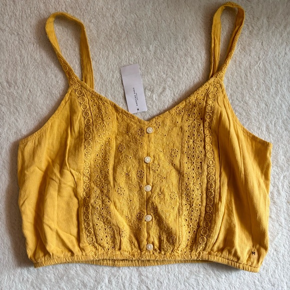 NWT AE Embroidered Crop Cami - Picture 4 of 8